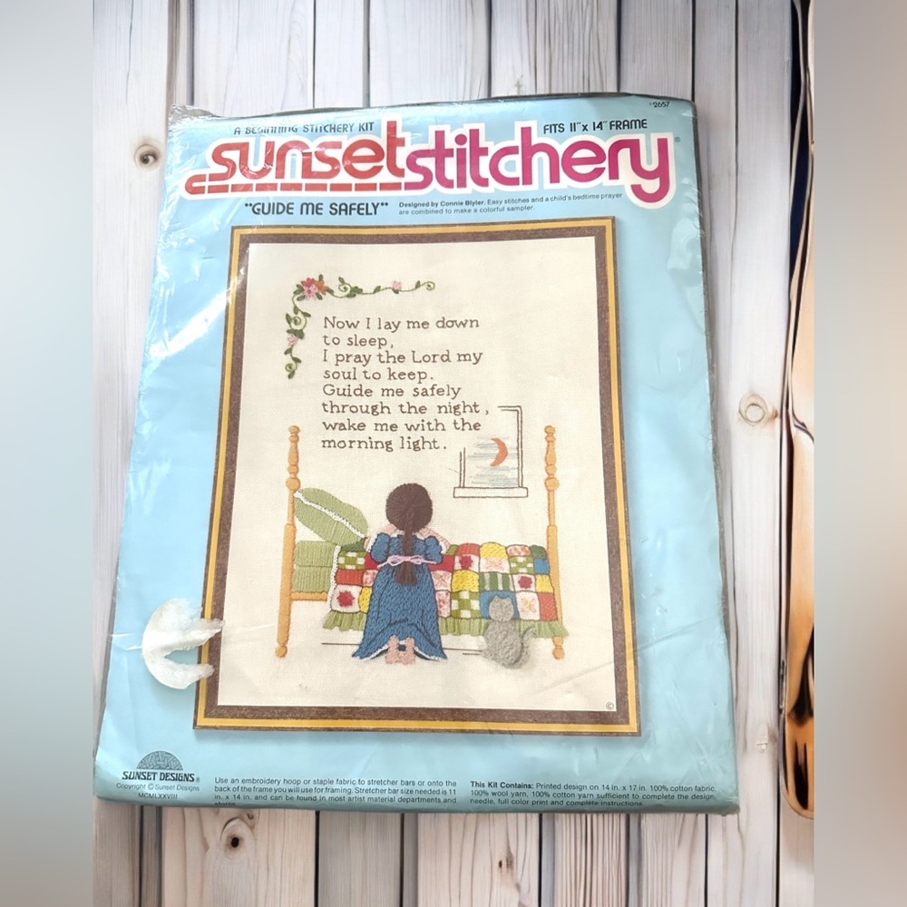 Sunset Stitchery Vintage Cross‎ Stich Sampler 2657 Guide Me Safely